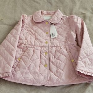 Janie and Jack Light Pink Quilted Puffer Jacket Size 3-4